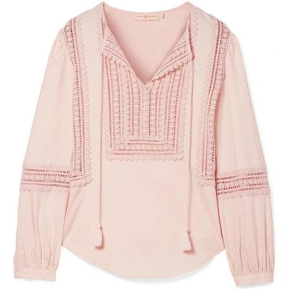 Tory Burch Marissa Top in Porcelain Pink size 4